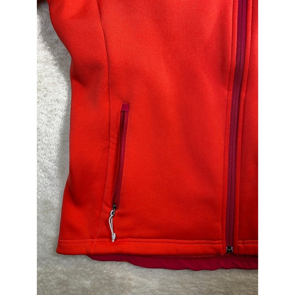 The North Face Womens Full Zip Fleece Jacket Orange Red Colorblock SZ Large - Picture 5 of 16
